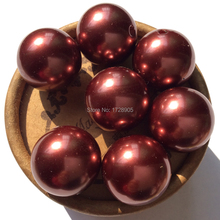 Beads for Jewelry making abs Pearls beads 6mm to 30mm A28 Burgundy Beads Pearl Beads Acrylic Beads Round Beads for Kids DIY 2024 - buy cheap