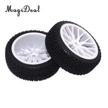MagiDeal 2Pcs Rubber 1/16 Rally Tire Off-Road Car Tires Tyre Wheel for RC HPI HSP Hobao Savage ZD Racing LRP Wltoy 2024 - buy cheap