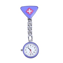 Reloj colgante con broche para mujer, pulsera de bolsillo de cuarzo con Clip, estilo triangular, Unisex 2024 - compra barato