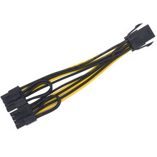 GPU Molex 6 pin PCI Express до 2 x PCIe 8 (6 + 2) pin Материнская плата Видеокарта PCI-e VGA сплиттер концентратор силовой кабель 100 шт 2024 - купить недорого
