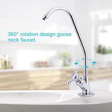 1/4'' Zinc Alloy Kitchen Faucet Tap Chrome Reverse Osmosis RO Drinking Water Filter sink faucet Elegant Goose Neck Faucet 2024 - buy cheap