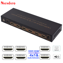 4K * 2K HDR HDMI матрица 4X1 4k HDMI переключатель сплиттер аудио экстрактор для DTS Dolby ARC SPDIF 4 в 1 выход HDMI конвертер для PS3/PS4 2024 - купить недорого