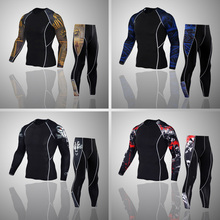 Mens Fitness Long Sleeves Rashguard T Shirt Men Bodybuilding Skin Tight Thermal Compression Shirts MMA Crossfit Workout Top Gear 2024 - buy cheap
