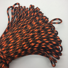 Corda de paraquedas de 7 fios, corda de paraquedas com cores mistas, feminino, laranja + preto, para acampamento, caminhada 2024 - compre barato