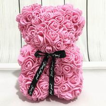 Искусственные цветы Роза медведь девушка годовщина Рождество День Святого Валентина подарок на день рождения для украшения свадебной вечеринки 2024 - купить недорого