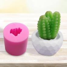 Creative Cactus Mold Meaty Plant Cactus Shaped Silicone Mould Candle Gypsum Silicone Mold 2024 - buy cheap