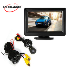 [Alta calidad] Monitor de coche de 4,3 pulgadas color TFT LCD para cámara de visión trasera DVD VCD con 2- canal de entrada de vídeo 2024 - compra barato
