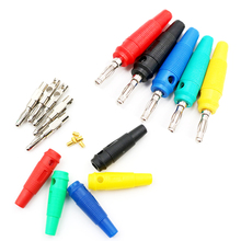 Terminales de enchufe Banana apilables laterales sin soldadura, color rojo/Negro/azul/verde/amarillo, 4mm, 10 unids/lote, Envío Gratis 2024 - compra barato