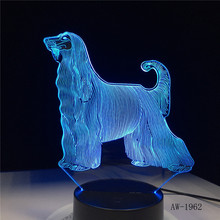 Afghan Hound Most Beautiful Dog 3D LED lamp 7 Colors USB Touch Night Lights Home Living Room Lighting Decor Kids Gift AW-1962 2024 - buy cheap