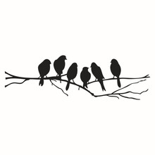 On the tree branch little Birds 3d wall art vinyl mural stickers home decoration removable adhesive poster wallpaper 60*30cm 2024 - buy cheap