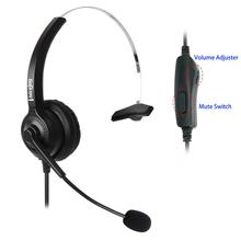 Headset mute com microfone para avaya 1603 1608 1616 9608 9610 9620 9640 9650 fone rj9/rj10, etc 2024 - compre barato