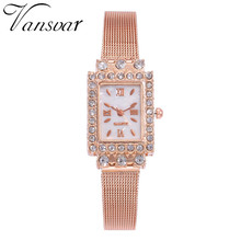 Nova moda feminina rosa ouro malha cinto relógios de luxo senhoras strass quartzo relógios relogio feminino transporte da gota 2024 - compre barato