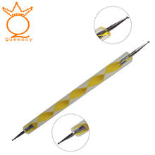 1pcs 2 Way Yellow Dotting Pen Marbleizing Tool Nail Art Dot Dotting Tools Nail Art Dotting Pen Polish UV Gel Painting Manicure 2024 - buy cheap