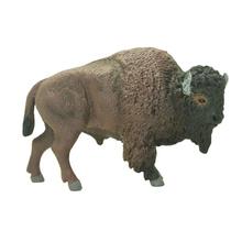Figura de bisonte Americano de animales salvajes para niños, figura de vida salvaje auténtica, regalo educativo para niños, novedad 2024 - compra barato