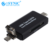 eSYNiC SD Card Reader USB 2.0 Smart Memory Card For  PC Notebook Smartphone Tablet Cardreader Micro USB Type-C Card Reader 2024 - купить недорого