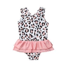 1-6Years Baby Girls Toddler Kids Leopard Swimwear Swimsuit Bikini Set Bathing 2024 - buy cheap