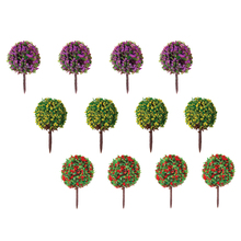 60pcs Mixed Flower  Model Train Trees Ball Shaped Scenery Landscape 1/100 Scale for Railway Road Kids Toy 2024 - buy cheap