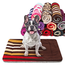 Warm Pets Mat Soft Warm Fleece Paw Print Design Pet Puppy Dog Cat Mat Blanket Bed Sofa Pet Warm Product Cushion Cover Towel 2024 - buy cheap