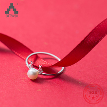 Женское кольцо из стерлингового серебра 925 пробы в японском Корейском стиле, модное перламутровое кольцо с рогами 2024 - купить недорого