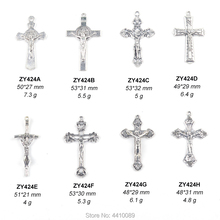Zinc Alloy Catholic Crucifix Religious Rosary Necklace Cross Pendant 2024 - buy cheap