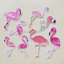 1Pcs Flamingo Animals Parch Embroidery Stripes Applique Patches Sewing For Clothing Wedding Jeans Decoration Dress Crafts Badges 2024 - buy cheap