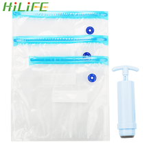 Hilife-bomba de vácuo manual, para organização de cozinha, saco fresco, para geladeira, selador a vácuo, bolsa reutilizável para armazenamento de alimentos 2024 - compre barato