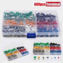 600Pcs Spade Insulated Cord Pin End Cable Wire Terminal Electrical Mixed Copper Wire Crimp Tube Connector 22-10AWG 2024 - buy cheap