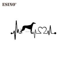 10 x estilo do carro novo estilo decoração acessório do carro adorável bulldog ecg ekg criativo reflexivo adesivos carro todo o corpo decalque 2024 - compre barato