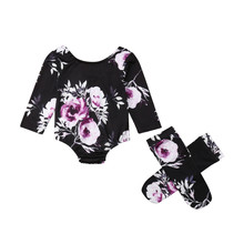 0-18M Newborn Infant Baby Girls Floral Bodysuit Leg Warmer Cotton Clothes Set Long Sleeve Spring Cute Toddler Girls  Clothing 2024 - buy cheap