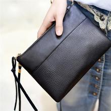 Simple Black Female Crossbody Bags Casual PU Leather Clutch Bag For Girls Messenger Bag Cheap Women's Clutch Bag 2024 - buy cheap