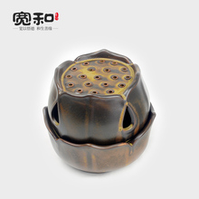 Width and creative retro Ru kiln glaze ceramic incense burners incense coil furnace produced Dehua Tower incense coil furnace 2024 - buy cheap