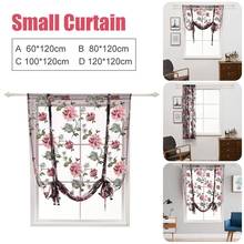 Kitchen Short Curtains Bathroom Window Curtain Jacquard Roman Blinds Floral Sheer Panel Window Door Curtains Home Decor 2024 - buy cheap