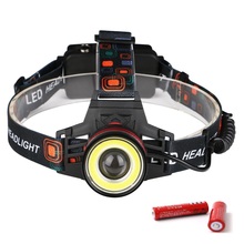 Outdoor Head Lighting XML T6+COB LED Headlight Zoomable Focus 18650 Headlamp Frontal Torch For Camping Hiking Fishing Reading 2024 - buy cheap