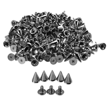 100pcs/Set 7x10mm Alloy Spikes Cone Studs Rivet Bullet Spikes Cone Screw Stud DIY Accessories for Punk Rock Cloth Dog Collars 2024 - buy cheap