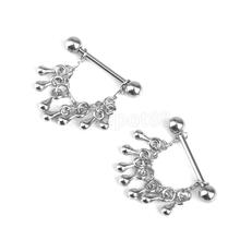 Piercing corporal de acero inoxidable para pezón, 14G, 1 par 2024 - compra barato