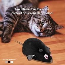 Креативная забавная плюшевая игрушечная Мышка для кошки заводная Весенняя мощная игрушка для кошек и собак механическая игрушка для движения крыс аксессуары для домашних животных 2024 - купить недорого