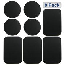 Adesivo de placas de metal magnéticas, 8 peças, vertical em grupo, para smartphones, preto fosco, metais magnéticos, placas r60 2024 - compre barato