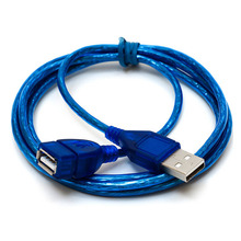 Удлинительный Кабель USB 2,0 с двумя штекерами, Удлинительный кабель USB 1 м/3 м, медный провод, удлинитель для ПК, ноутбука, жесткий диск 2024 - купить недорого