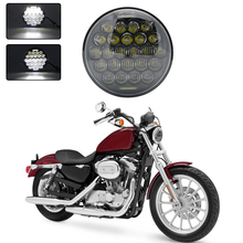 Faro delantero redondo para motocicleta Harley, luz LED de 5,75 pulgadas con motor, ancho de deslizamiento, XL1200X, FXDX, 70 y dos luces, 5 y 3/4 pulgadas 2024 - compra barato