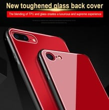 Case For Iphone 7 XR XS MAX Luxury Phone Accessories Temepered Glass Cover Solid Color Coque Funda shell For Apple 6 6s 8 Plus 2024 - buy cheap