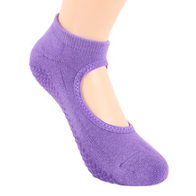 Professional High Quality Women Yoga Socks Terry Backless Cotton Non-slip Pilates Dance Socks Wholesale Invisible Silicone Sock 2024 - buy cheap