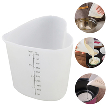 500 ML Copos De Medição De Silicone da Forma Do Coração Engrossar Ovenproof Flexível Macia Beliscar Derramar Copo Bolo DIY Ferramentas de Cozimento de Cozinha Suprimentos 2024 - compre barato