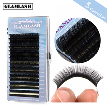 GLAMLASH-extensiones de pestañas sintéticas hechas a mano, lote de 5 cajas, 16 filas, 7 a 15mm, mezcla de pestañas postizas naturales, pestañas maquillaje cilios 2024 - compra barato