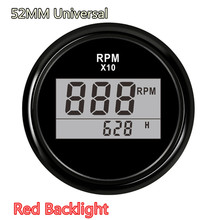 Medidor Universal de RPM de 52mm, impermeable, 0-9990RPM, para barco, camión, motocicleta, tacómetro Digital LED, reloj de arena de motor marino 2024 - compra barato