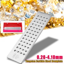 Tungsten Carbide Steel Drawplates 52 Round Holes 20x5.5x0.5cm 0.26 - 4.10mm Wiring Draw Plate Jewelry Tools & Equipments 2024 - buy cheap