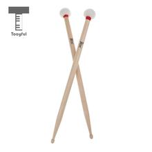 Tooyful-Cabezal de martillo de algodón suave 5B, mazo de baquetas para tambor de Jazz, piezas de repuesto, 2 piezas 2024 - compra barato
