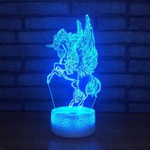 Акриловая энергосберегающая 3D лампа, креативный прикроватный декоративный настольный 3d светильник, милые Мультяшные детские игрушки, светодиодный ночсветильник 2024 - купить недорого