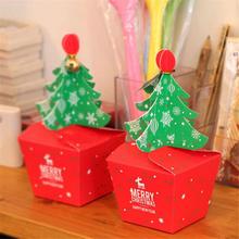 2019 Christmas home decoration Christmas Tree Packing Box Cupcakes Dessert Cookies Candy Gift Apple Box with Bells Golden Cord 2024 - buy cheap