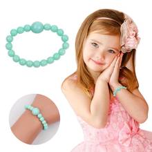 Elastic Bracelet Kids Candy Color Wristbands Bracelets Cute Round Beads Children Stretch Bangles Party Birthday Gift Jewelry 2024 - buy cheap