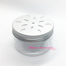 50pcs/lot 100g PET Clear recycling pet bottles cosmetics package Parfume Containers,Bath Salt Soap Jars with Hollow Metal Lids 2024 - buy cheap